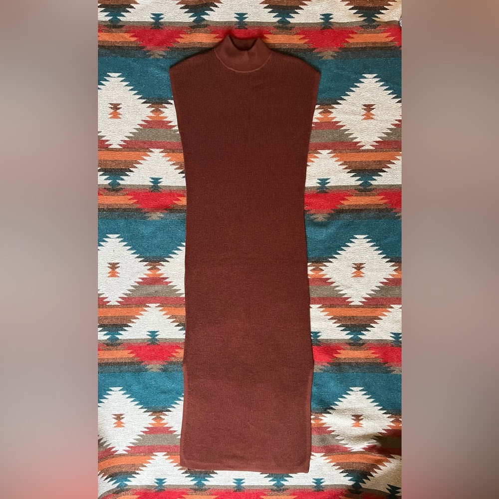 🍷Sweater Dress. Warm Chestnut Brown. Fitted XS with Lots of Stretch